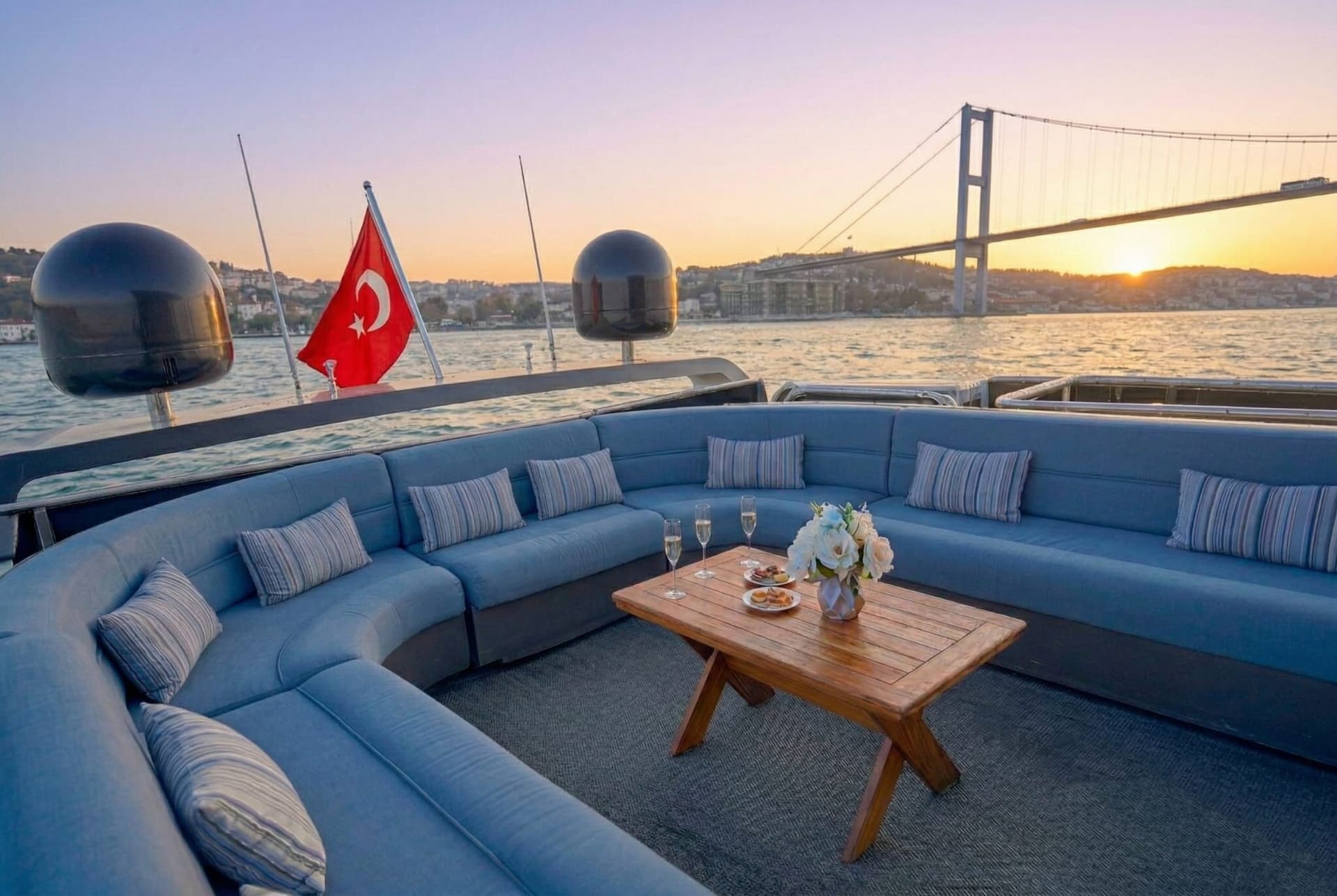A Vesper yacht on the Bosphorus, Istanbul